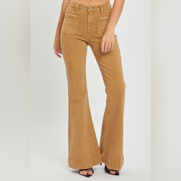 High Rise Patch Pocket Bell Bottom Jeans - Risen - Picture 2 of 6